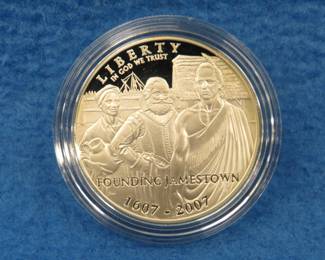 Lot 283. Jamestown 400th Anniversary Commemorative Proof 90% Silver Dollar