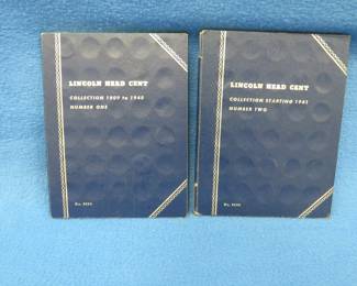 Lot 204. Two Lincoln Penny Whitman albums with pennies including nine from before 1920