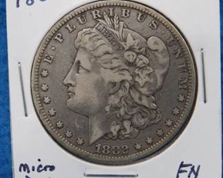 Lot 304. 1882 Micro O Morgan Silver Dollar