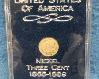 Lot 155. 1866 Nickel Three Cent coin