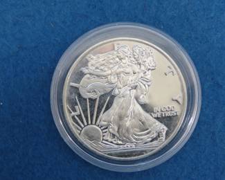 Lot 264. Monetary Metals Exchange Silver Eagle one troy oz. round