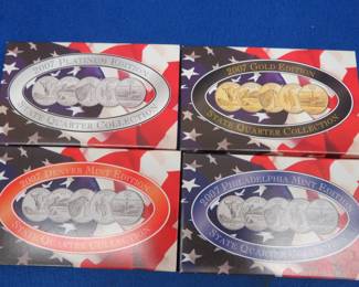 Lot 177. 2007 Denver and Philadelphia Mint Sets and Gold and Platinum Edition Sets