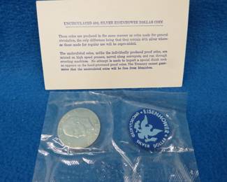 Lot 309. 1974 Eisenhower uncirculated 40% Silver Dollar
