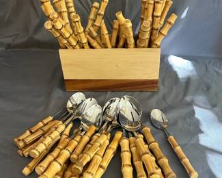 Faux Bamboo Utensil Set, SUS 304 Stainless Steel