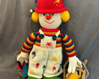 Knitted Stuffy, Clown Painter