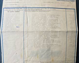 "Original window sticker"