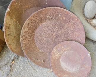 Antique gold mining pans
