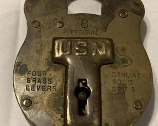Lot # : 95f - Vintage W. Bell & Sons USN Federal 8 solid brass
