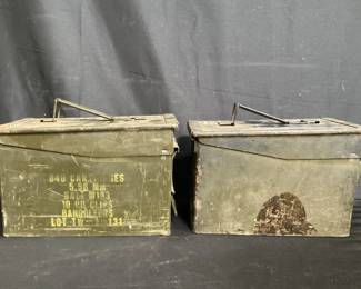 Lot # : 323 - Pair of ammo boxes
