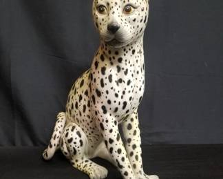 Lot # : 81 - Ceramic leopard made in Italy
