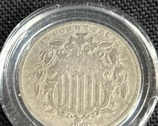 Lot # : 479 - 1868 Union shield nickel
