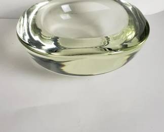 Lot # : 295 - Heavy signed Mid Century glass bowl
