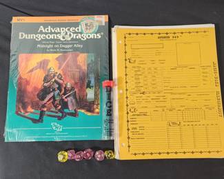 Lot # : 311 - Vintage Dungeons & Dragons Advanced Midnight on Dagger Alley sealed TSR 1984 MV1