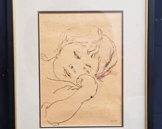 Lot # : 140 - Watercolor painting on paper
