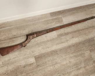 Lot # : 321 - 18th c. Persian 56" matchlock musket fully marked
