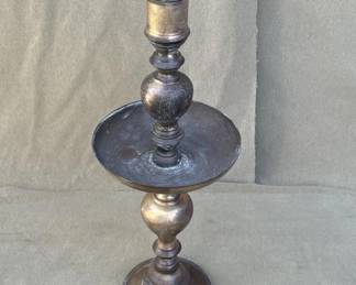 Lot # : 485z - Vintage etched brass candlestick
