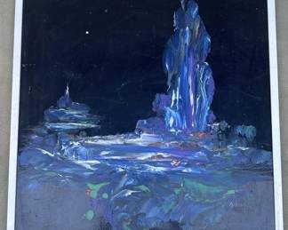 Lot # : 322z - Vintage framed signed Melania watercolor painting
