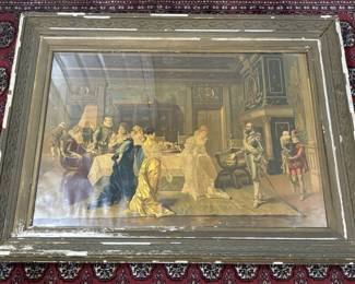 Lot # : 354z - Antique framed Luigi Crosio chromolithograph
