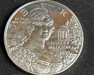 Lot # : 469 - 1999 Dolley Madison commemorative silver dollar
