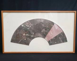 Lot # : 47 - Framed abstract fan-form lithograph
