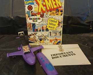 Lot # : 36j - X-MEN Character Time wrist watch, with plane box
