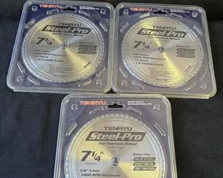 Lot # : 409z - 3 Tenryu PRF-18556CB Steel Pro saw blades
