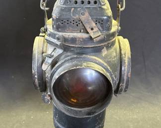 Lot # : 497z - Antique Adams & Westlake style railroad lamp
