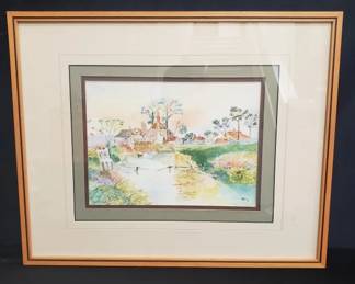 Lot # : 49 - Framed watercolor painting
