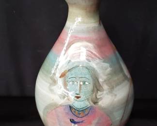 Lot # : 36 - Polia Pillin hand-painted ceramic vase
