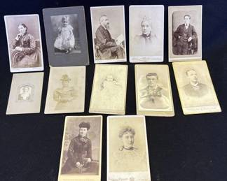 Lot # : 304z - Group of small antique portrait photos
