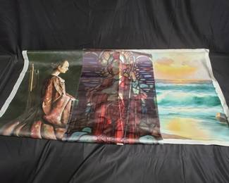 Lot # : 475 - Group of frameless art, oil paintings, etc.
