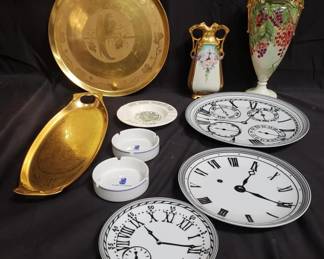 Lot # : 309 - Group of plates, vases, trays, etc.
