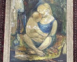 Lot # : 352z - Vintage framed signed Tanner oil painting on canvas
