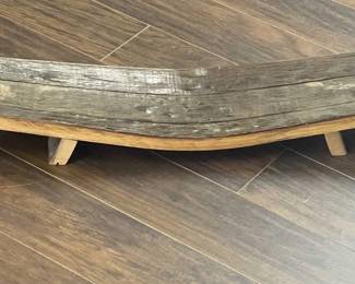 Lot # : 200v - Vintage wood barrel stave tray
