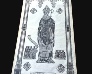Lot # : 498z - Antique Bishop Frilleck block print scroll
