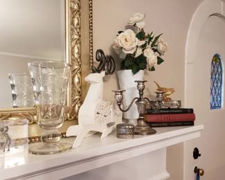 The second of two etched vases that once belonged to Jessie Hay.