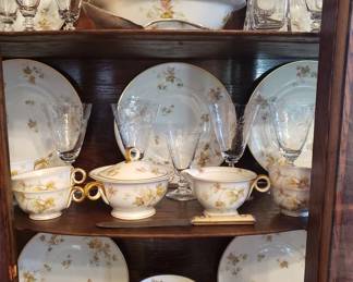 This set of Haviland 'Autumn Lef' was Mr. Dill's wedding china