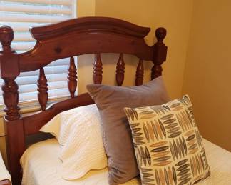 A closer look at one of the headboards