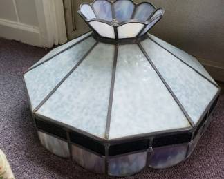 Large slag glass lamp shade