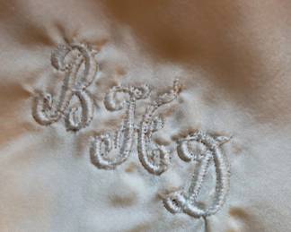 Betty's initials embroidered in the fur coat's lining
