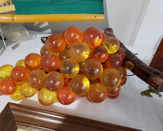 Mid-century Lucite grapes lamp