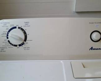 A look at the Amana dryer's control panel