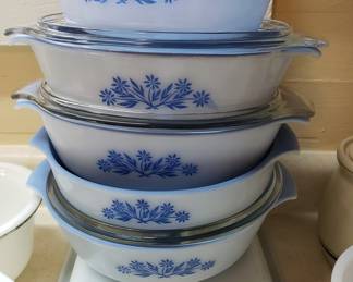 Fire King with blue flower pattern