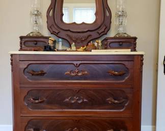 This antique dresser belonged to Betty's mother.