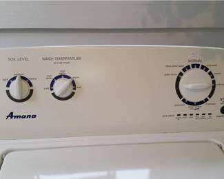 A look at the Amana washer's control panel