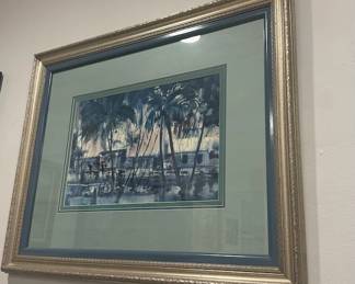 Watercolor Palm Trees / Buildings