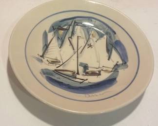 Eric Darrow Plate - Paul Darrow Sailboat Painting