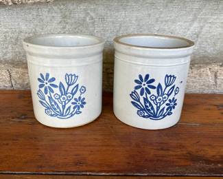 Blue Decorated Crocks