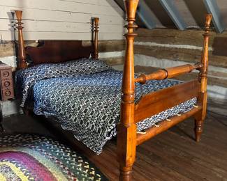 Cherry Full Size Rope Bed