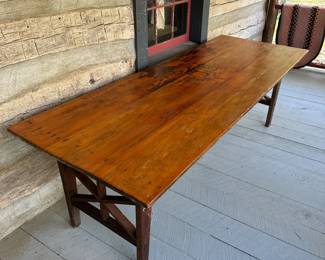 Pine Harvest Table with Folding Legs